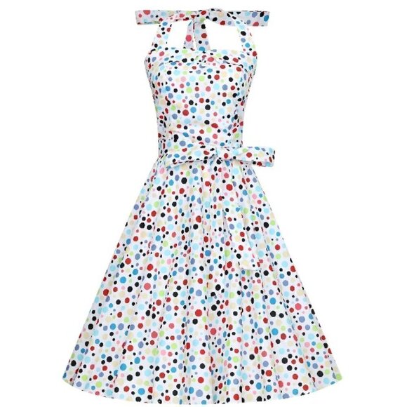 Dolly & Dotty Sophie Dress in Colorful Polka Dots - Picture 2 of 4